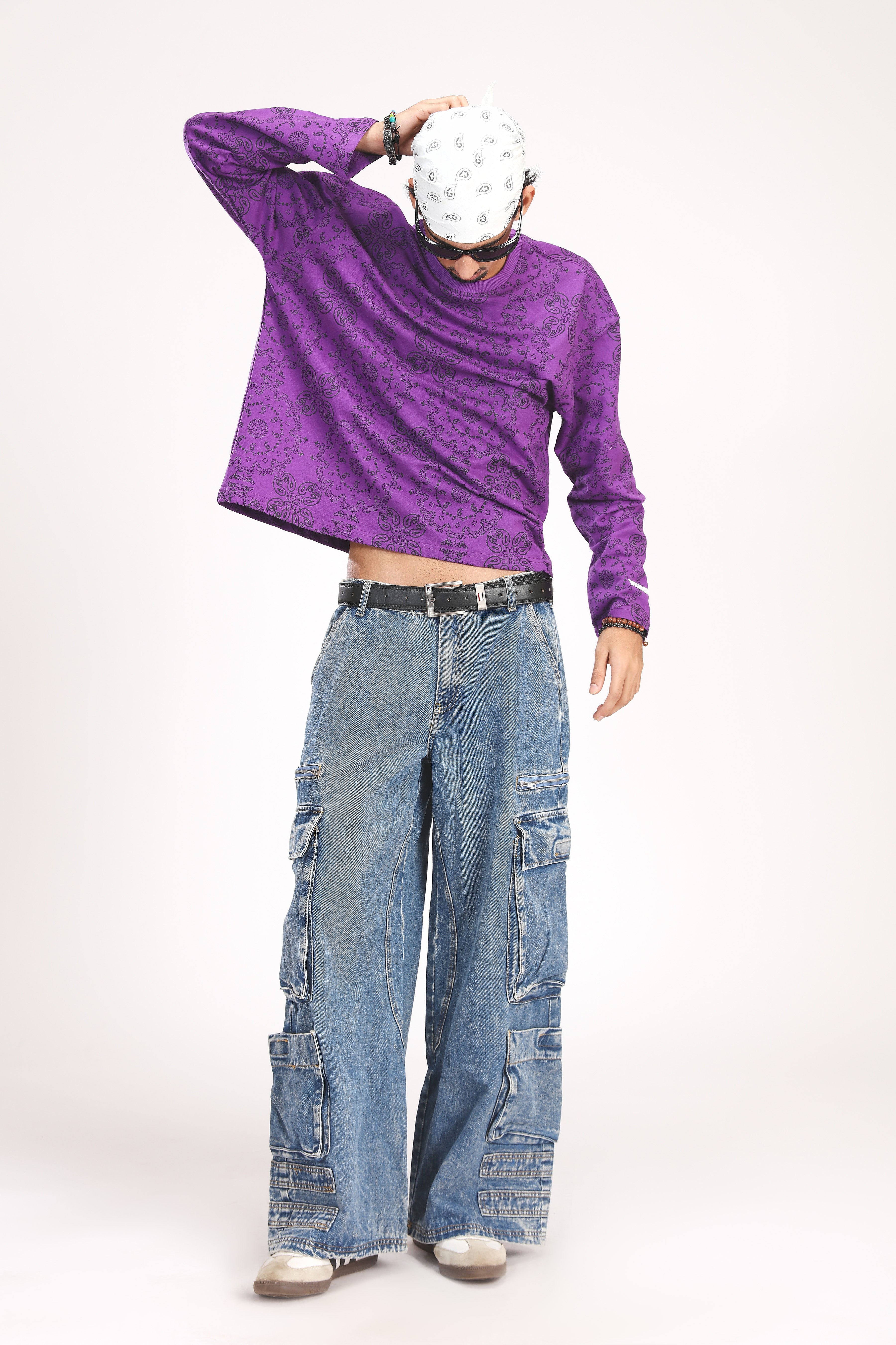 PURPLE PAISLEY TEE