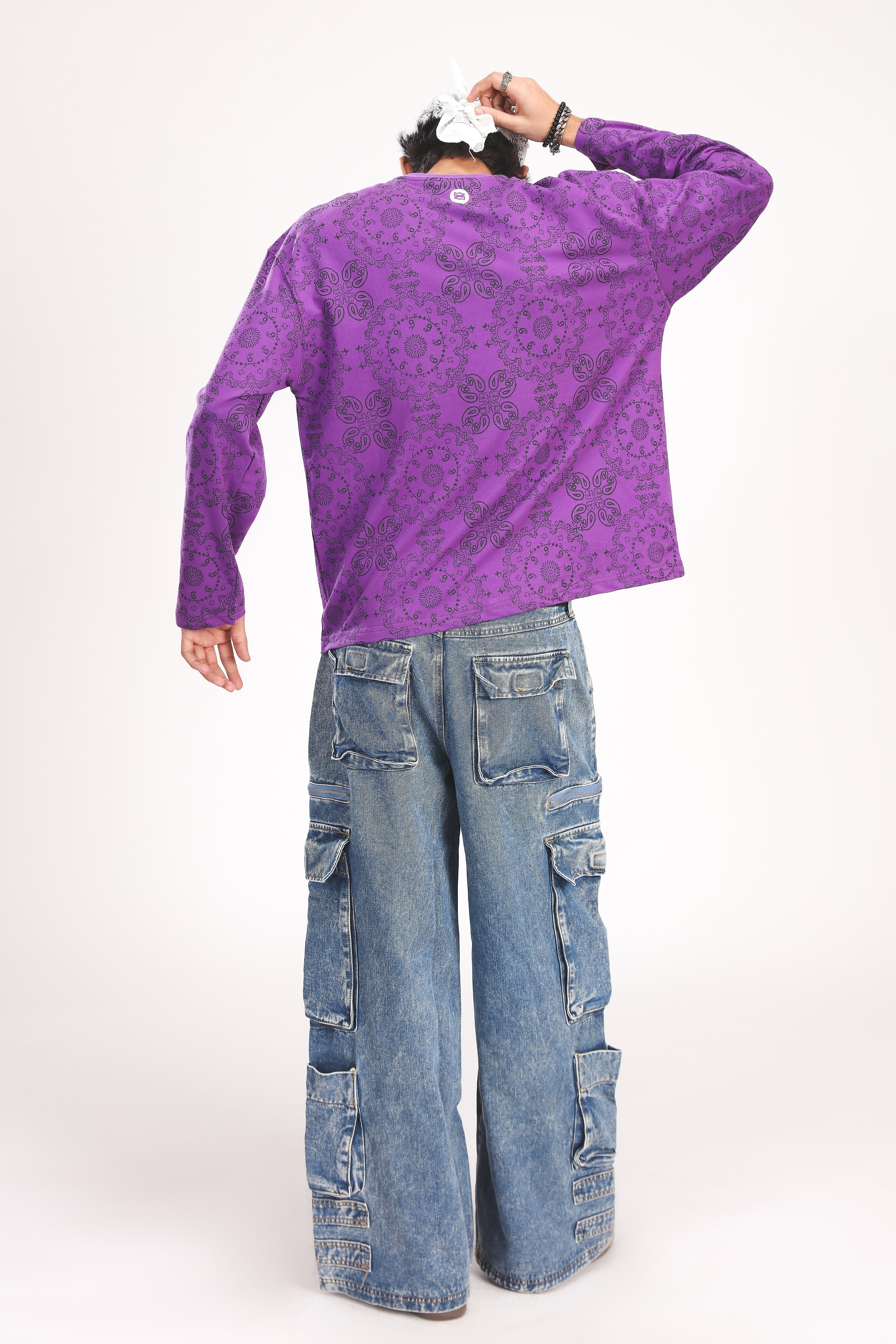 PURPLE PAISLEY TEE