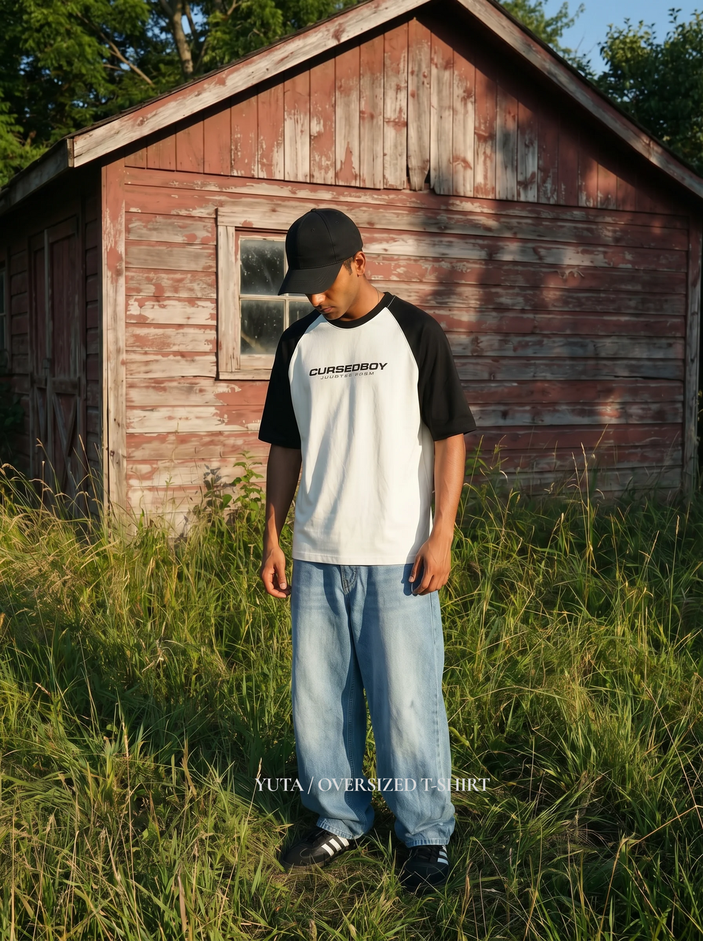 CursedBoy / Yuta JJK / Raglan Oversized T-shirt