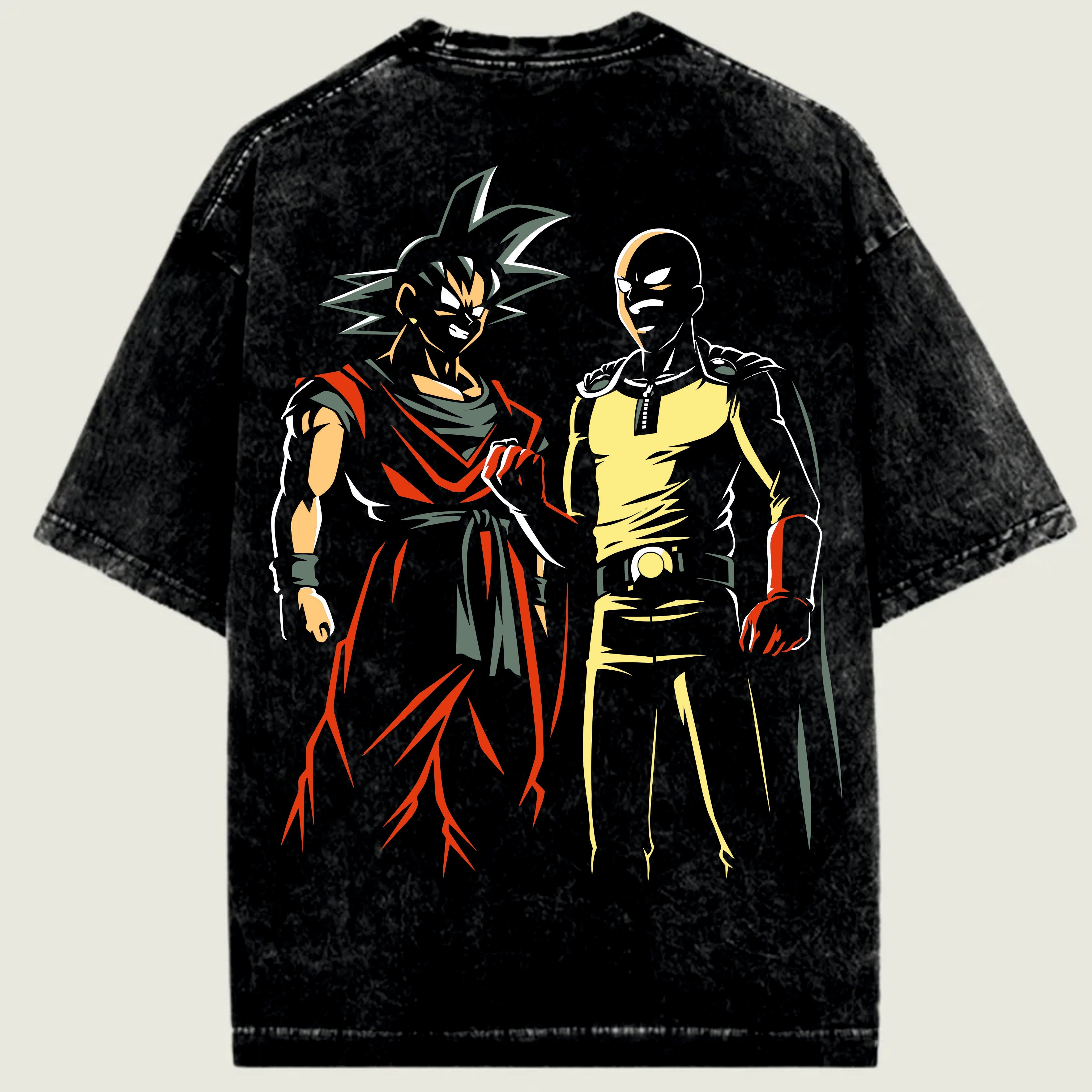Black t-shirt with colorful GOKU DRAGONBALL character design