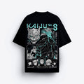 Black t-shirt with green and white graphic Kaiju no 8 design