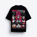 Black t-shirt with Gogeta design and text