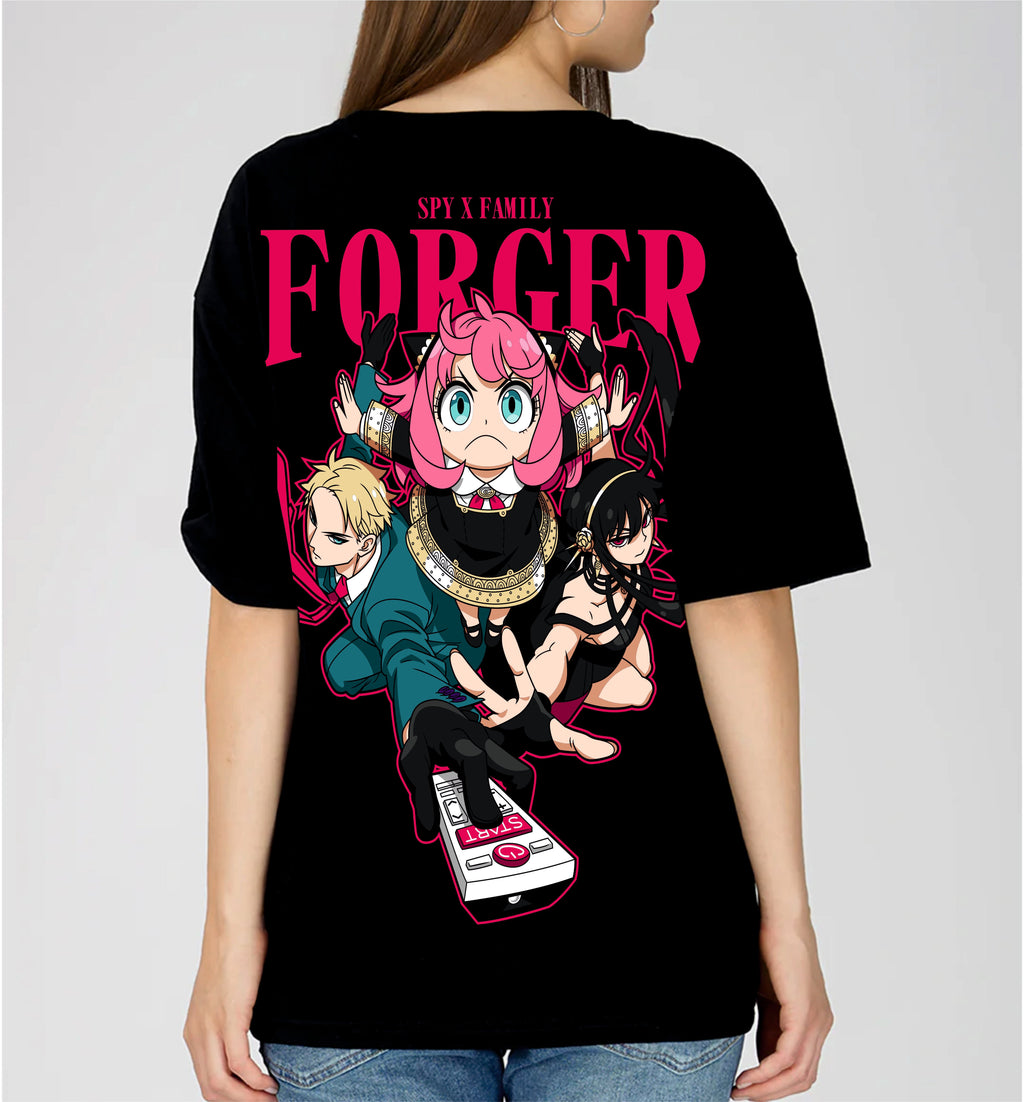 Black t-shirt with 'Spy x Family Forger' graphic design