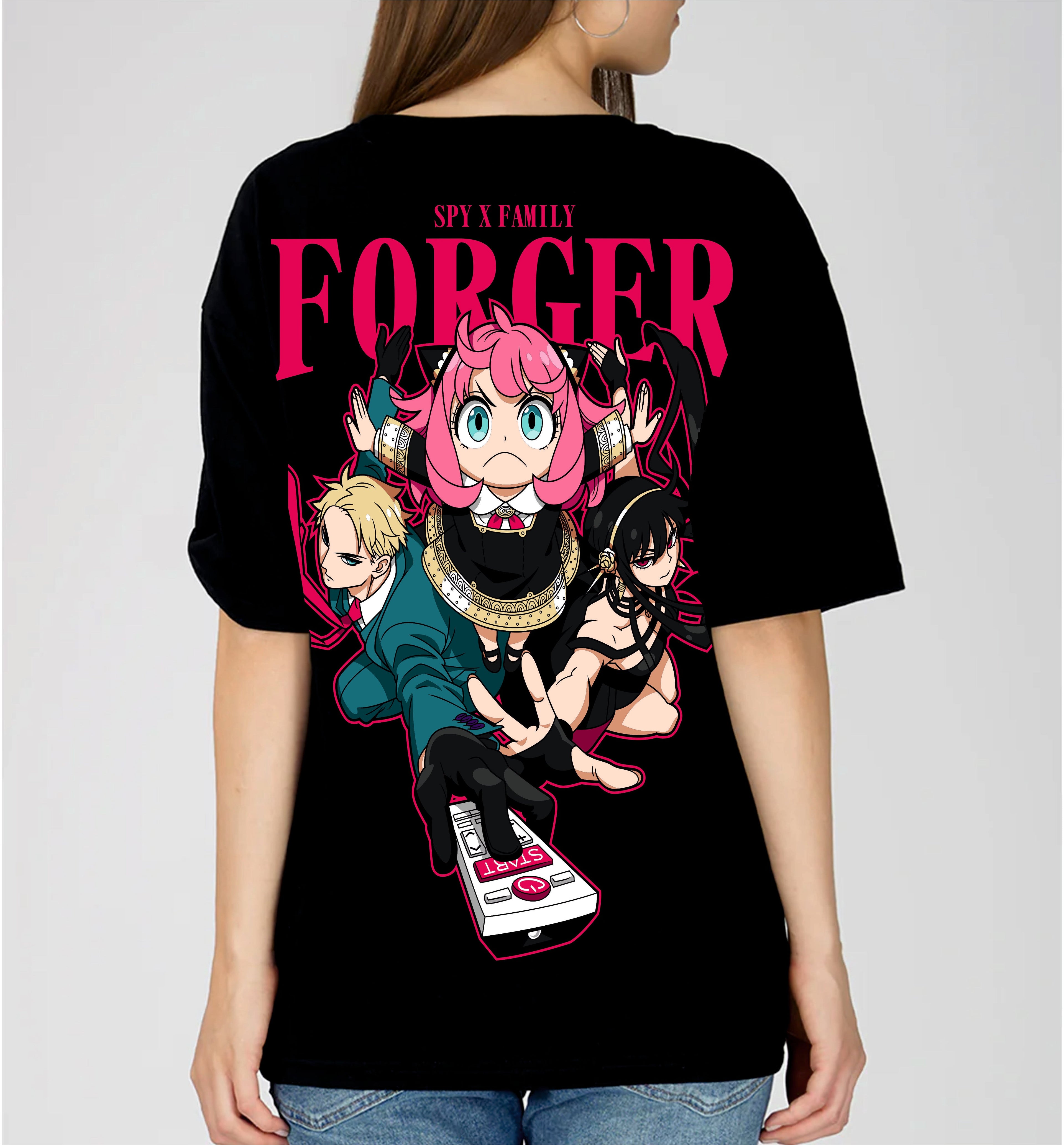 Black t-shirt with 'Spy x Family Forger' graphic design
