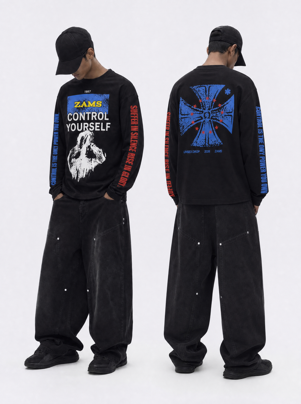 Control Yourself Boxy Fit Long Sleeve T-Shirt