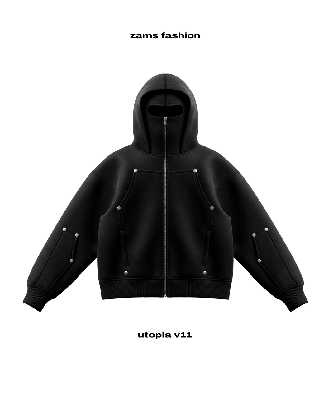 Utopia / Balaclava Zipper Hoodie